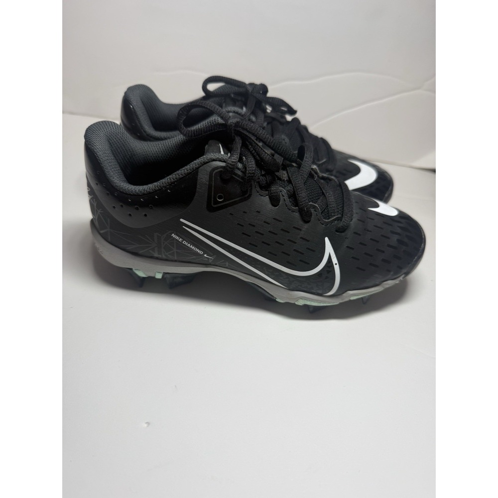 Size 2.5Y -  Youth Nike Hyperdiamond 4 Keystone Black Mint W